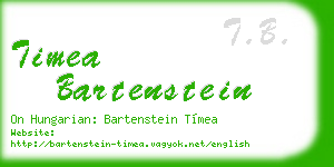 timea bartenstein business card